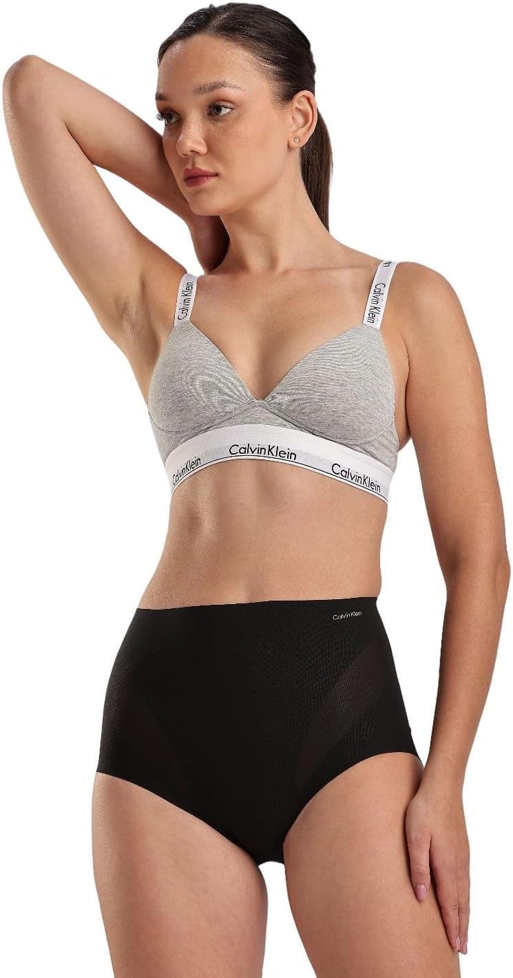 

Женские утягивающие трусики-слипы с высокой талией Calvin Klein Stay-Put Mesh, Black
