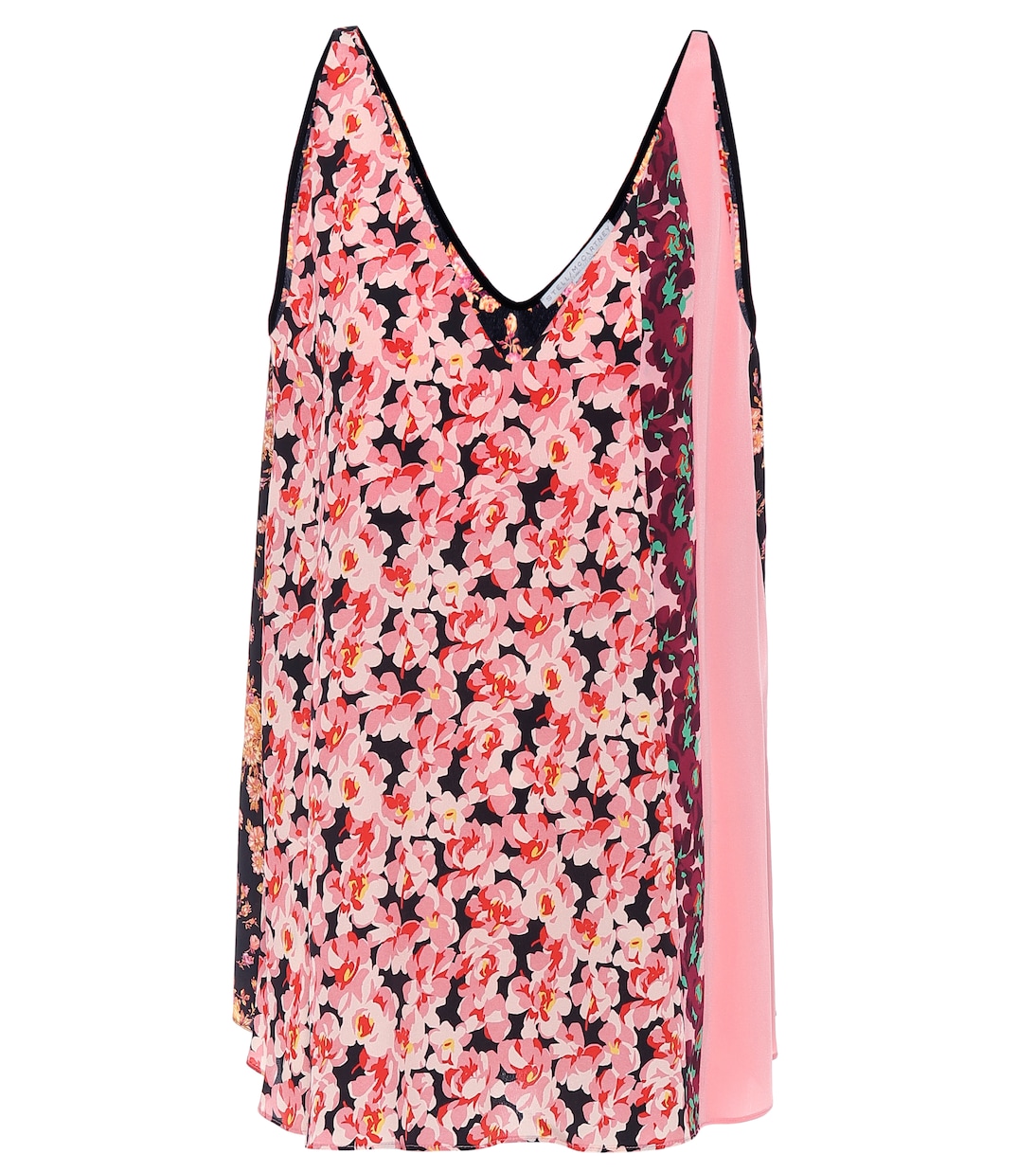 

Шелковый топ с цветочным принтом Stella McCartney, Multic Blu