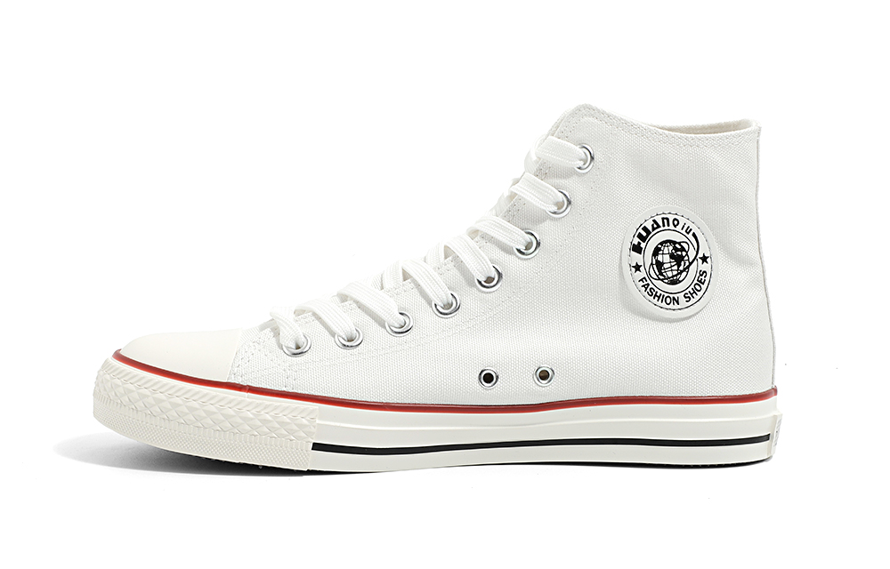 

HUANQIU Кеды Anti Slip Wear Resistant High Top Canvas Shoes Men's White Purple
