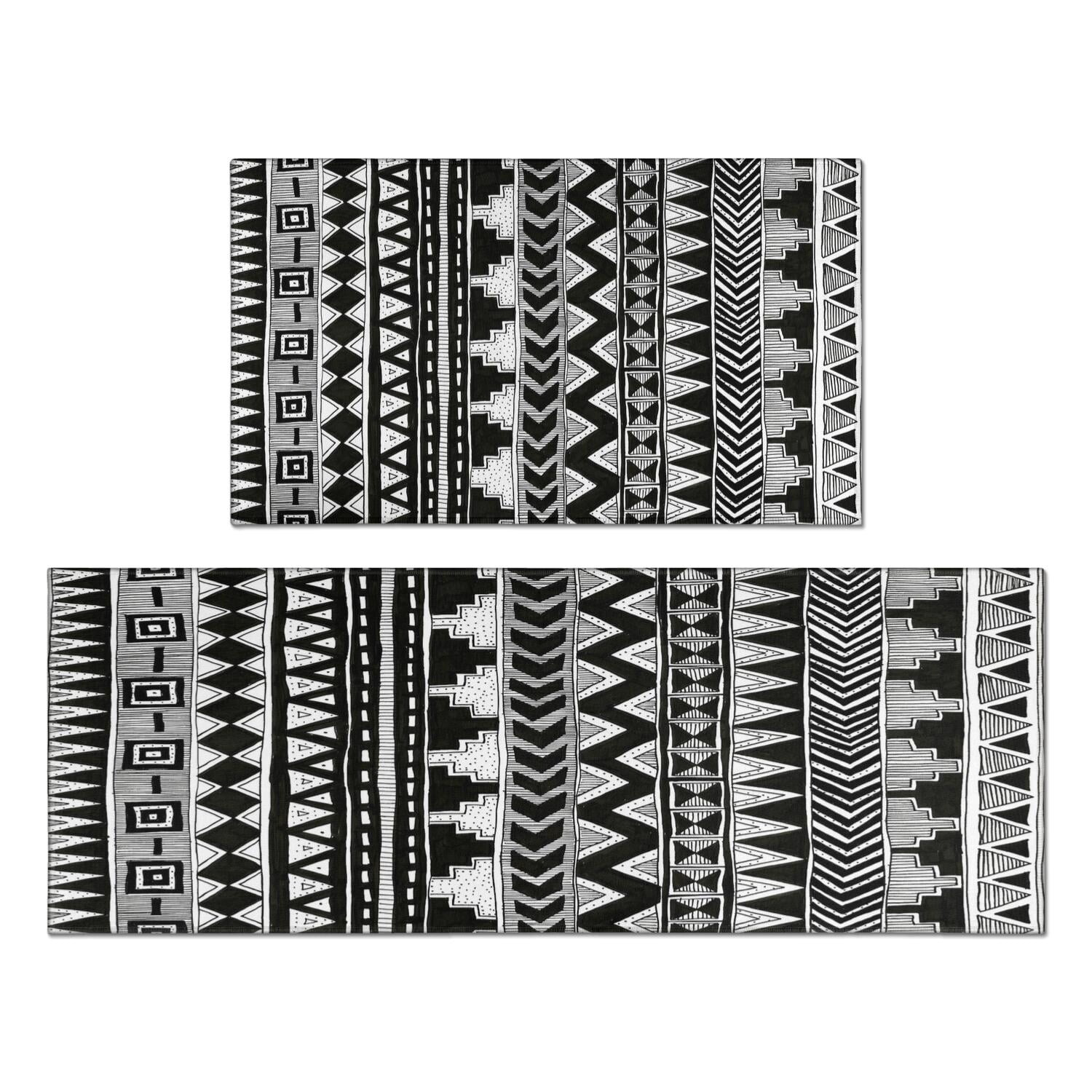 

Коврик с низким ворсом Xiumei Strip Boho-104, черный