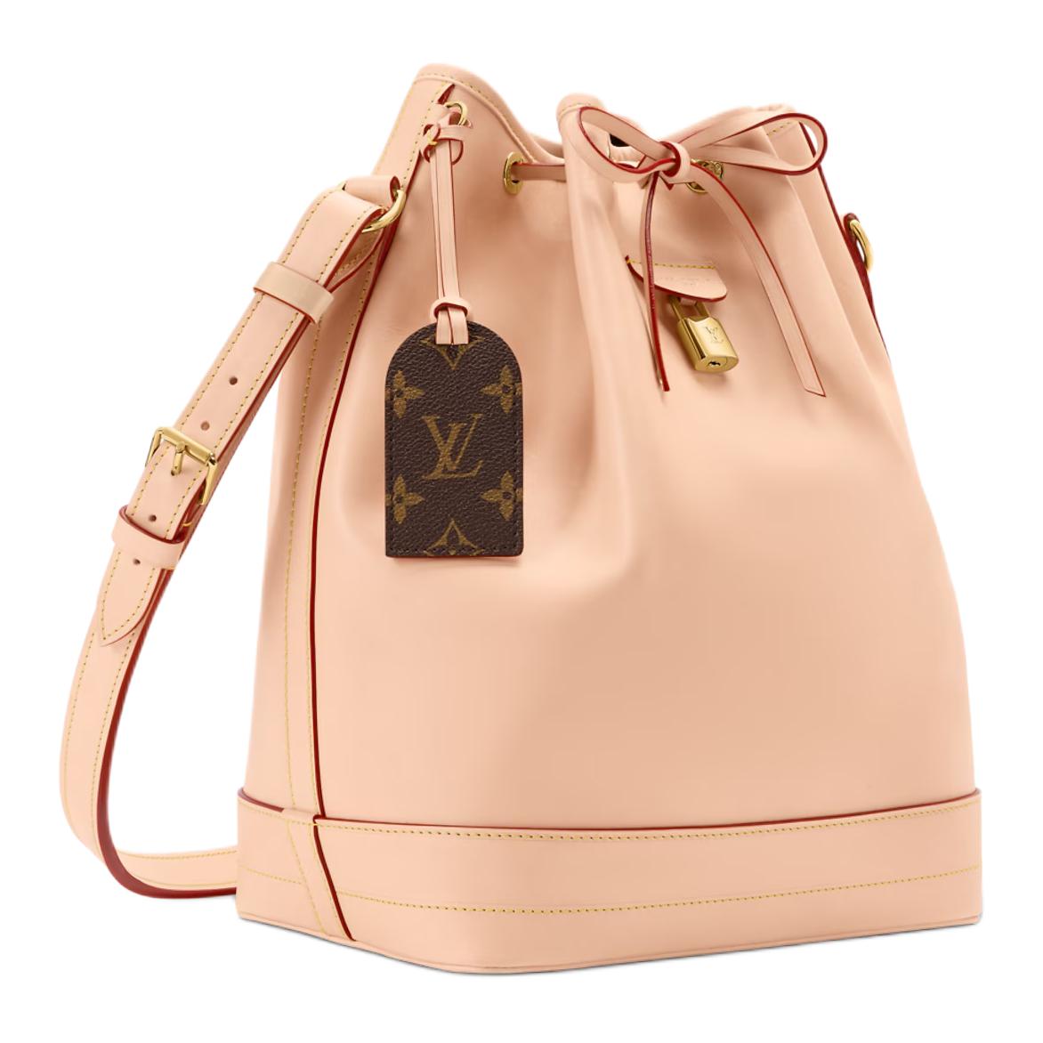 LOUIS VUITTON Сумка-ведро NOE из коровьей кожи, средняя, через плечо, кроссбоди, женская, бежевая — фото 2