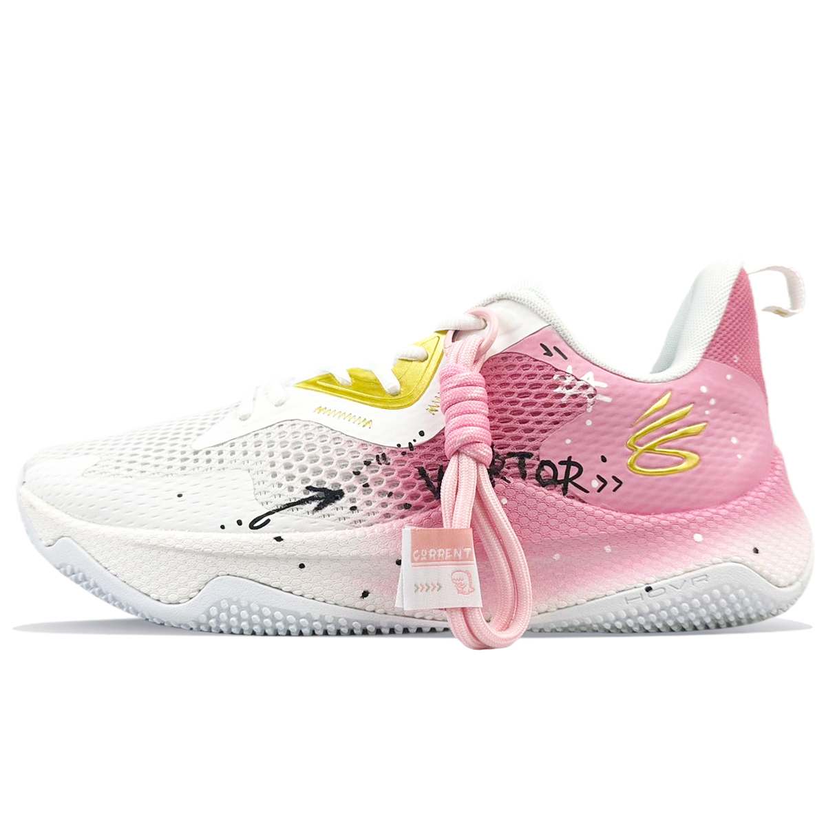 

Under Armour Кроссовки баскетбольные мужские Curry Splash 3 Slip Resistant Abrasion Resistant низкие White Pink
