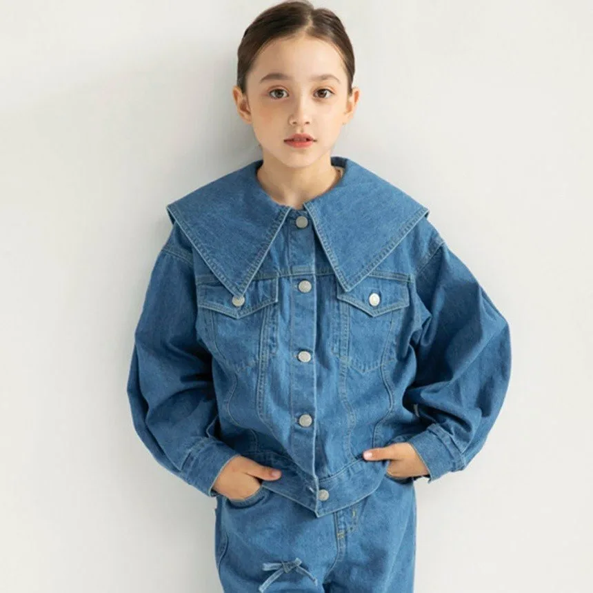 Джинсовая куртка с большим воротником Branshes, blue