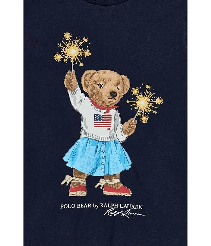 Платье хлопковое джерси Polo Bear Polo Ralph Lauren Kids, Refined Navy — фото 3
