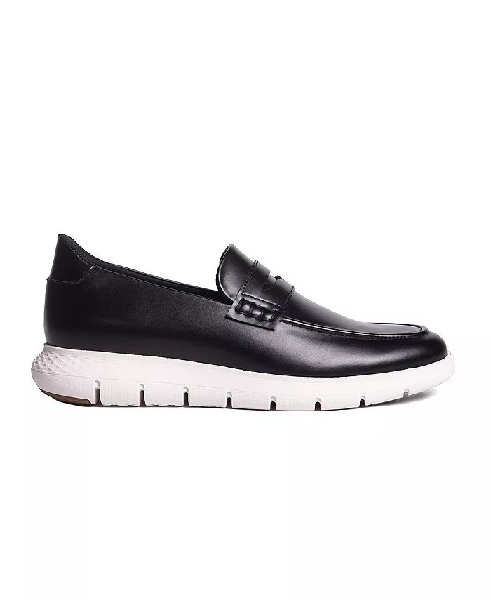 Мужские лоферы Douglas Street с технологией Hands-Free Slip On, облегченные, из кожи, в стиле пенни-лоферов Marc Joseph New York, черный — фото 4