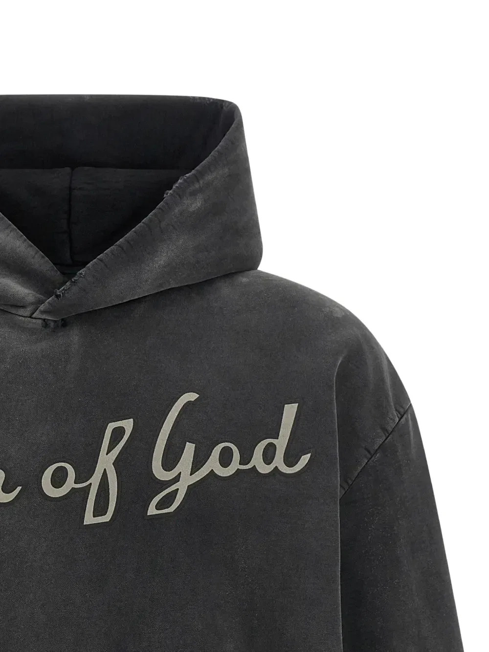 Худи из хлопка с графическим принтом Fear Of God, серый — фото 3