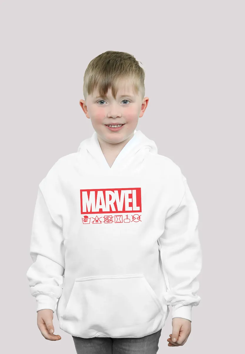 

Толстовка F4NT4STIC "Символы стирки логотипа Marvel", принт, белый