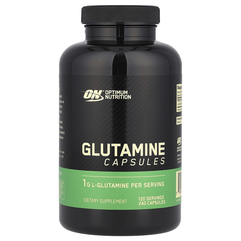 

Optimum Nutrition, глутамин, 1000 мг, 240 капсул (500 мг в 1 капсуле)