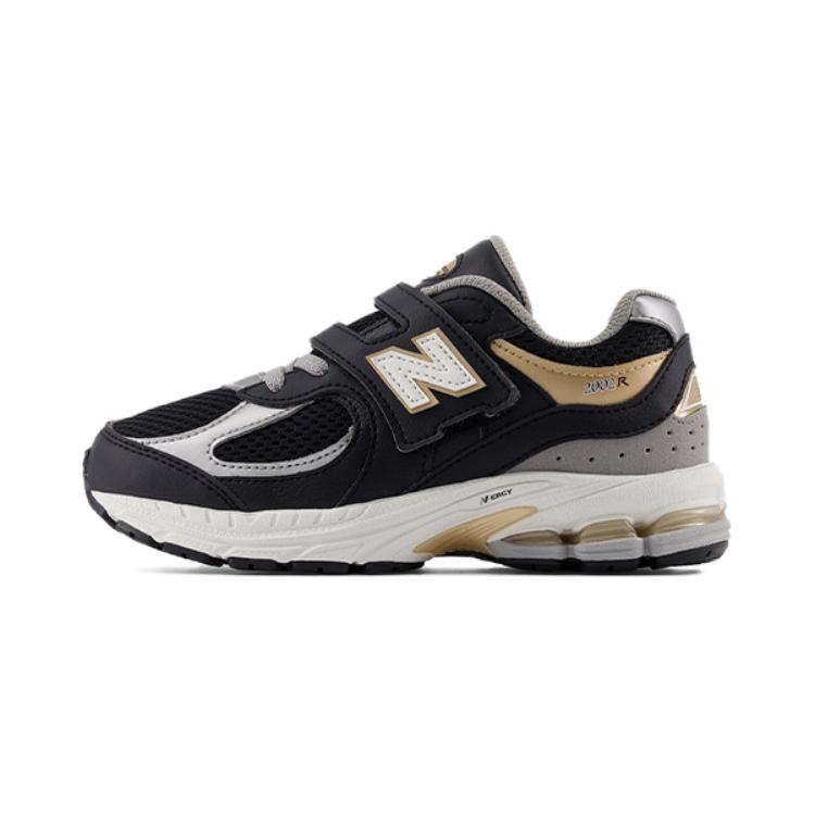 

New Balance Детские кроссовки NB 2002R с низким верхом, устойчивые к истиранию, черного и серебристого цветов, для детей от 3 до 7 лет