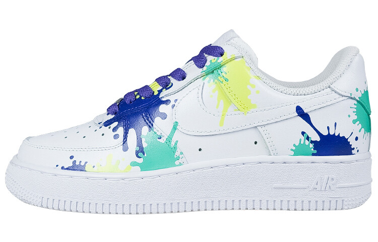 

Кроссовки для скейтбординга Air Force 1 женские с низким верхом, белые/желтые/синие/зеленые Nike, Зеленый, Кроссовки для скейтбординга Air Force 1 женские с низким верхом, белые/желтые/синие/зеленые Nike