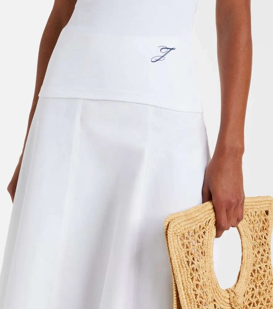 Футболка из хлопкового трикотажа Espiral Jacquemus, белый — фото 4