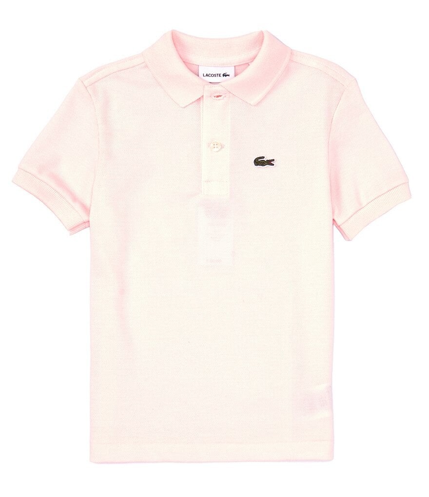 

Рубашка-поло из пике с короткими рукавами Lacoste Little Boys 2T-6T, розовый