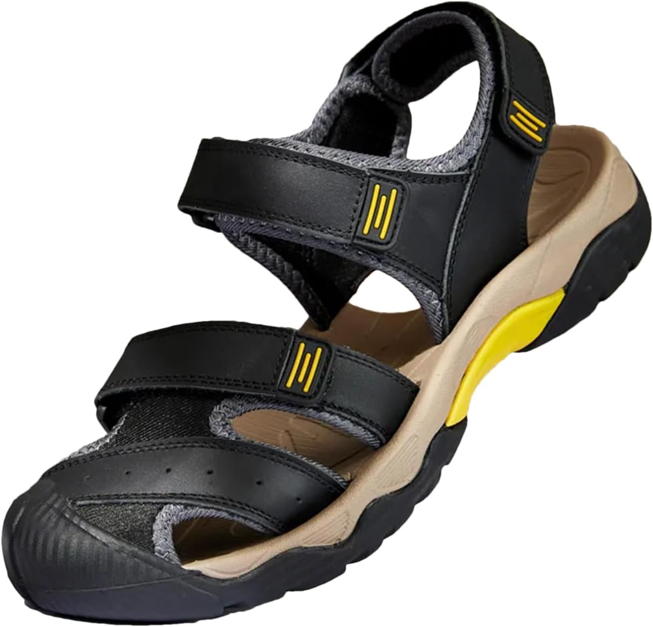 

Мужские удобные дышащие спортивные сандалии, легкая обувь для походов на улице Generic, черный