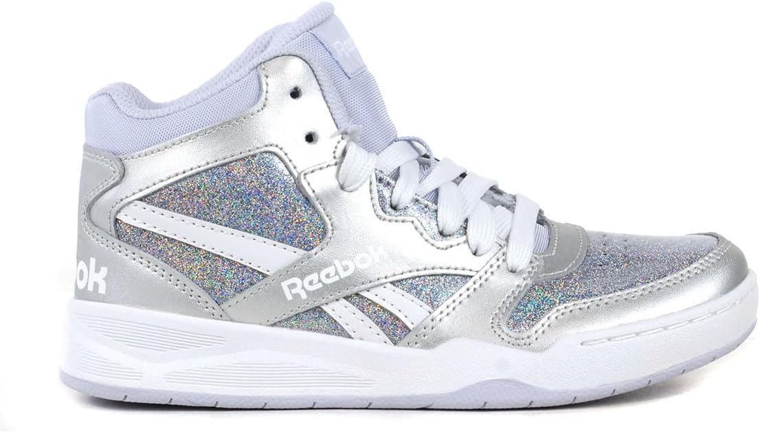 

Кроссовки Reebok BB4500 Court для мальчиков (малыши/старшие дети), белый/сиреневый