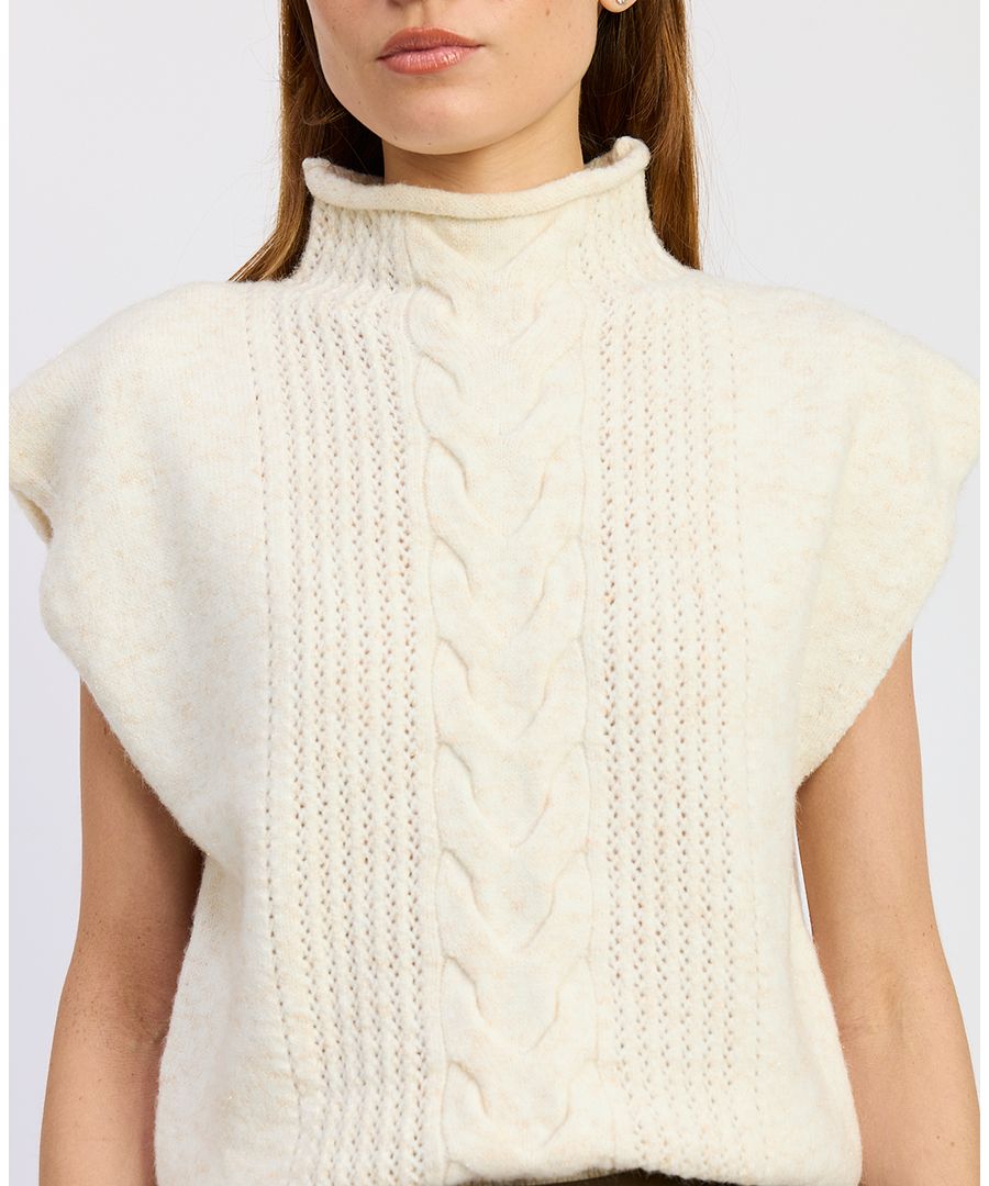 

Женский жилет-водолазка Stenson En Saison, White Gold