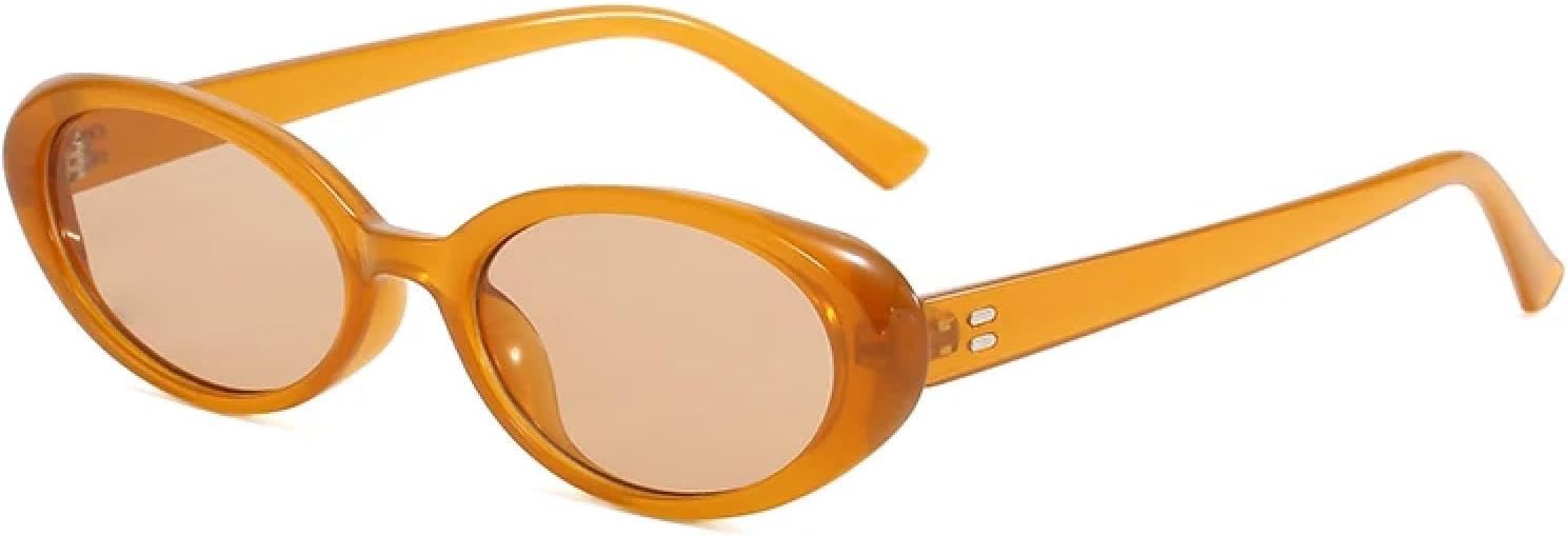 

Солнцезащитные очки с защитой от УФ-излучения UV400 | Маленькие овальные заклепки | для женщин и мужчин, для занятий спортом на открытом воздухе и вождения DSVIGF, Orange