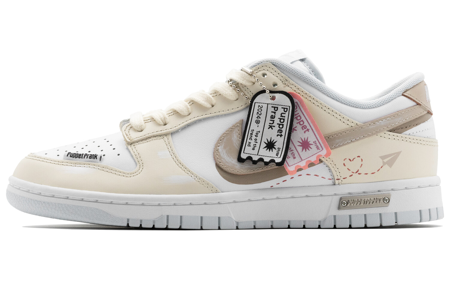 

Кроссовки Nike Dunk Skateboarding Shoes Unisex Low-top Beige, бежевый