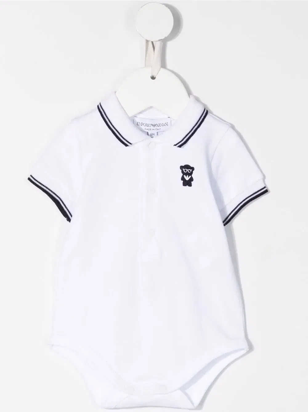 Хлопковый комплект с нашивкой с логотипом Emporio Armani Kids, белый — фото 4
