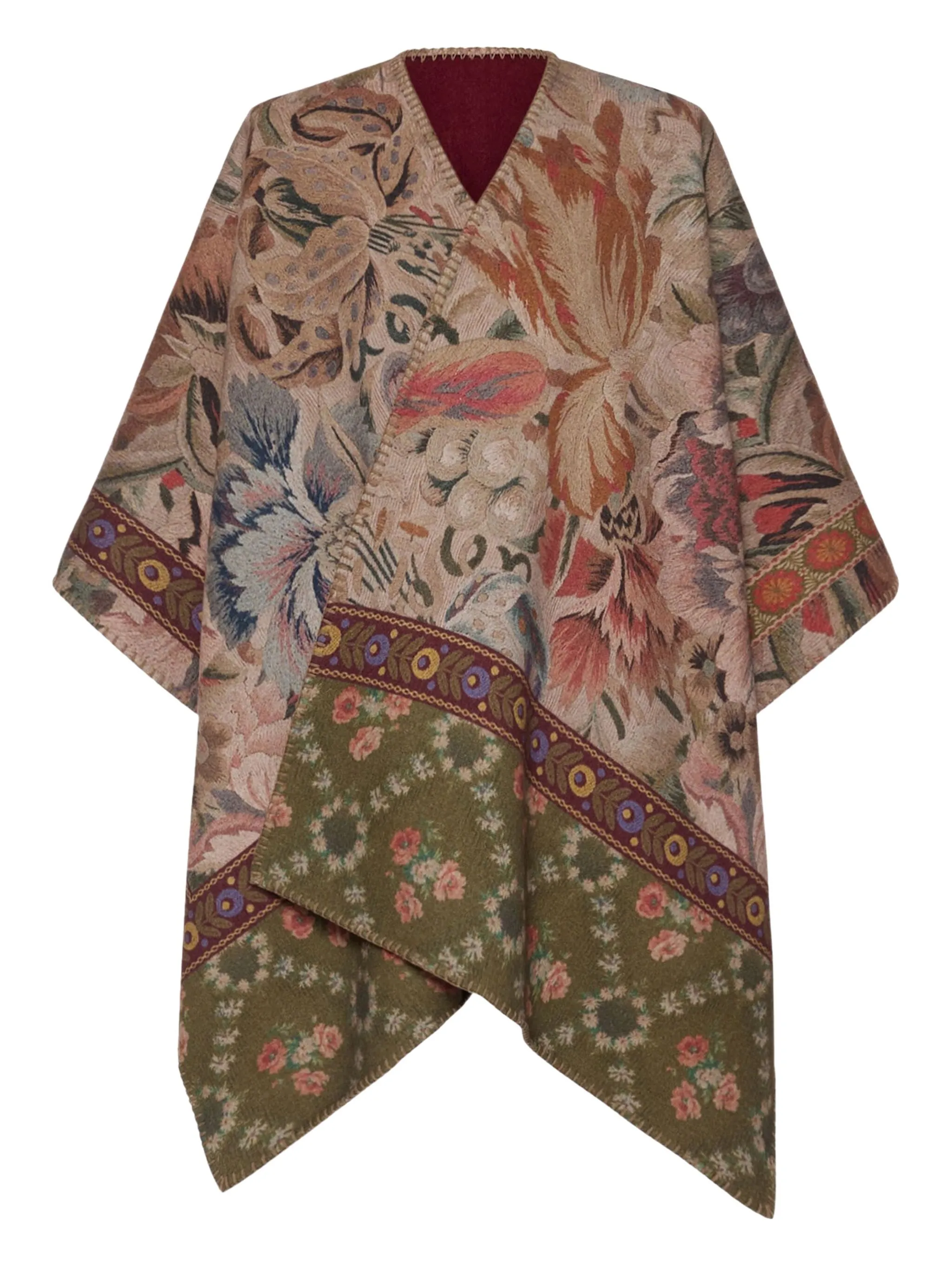 

Пончо с цветочным принтом Pierre-Louis Mascia, нейтральный