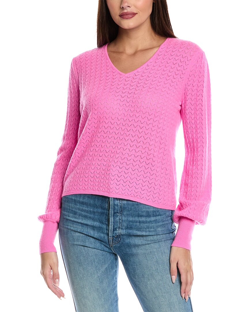 

Свитер из кашемира с ажурным узором Isla Dion &Isla, розовый