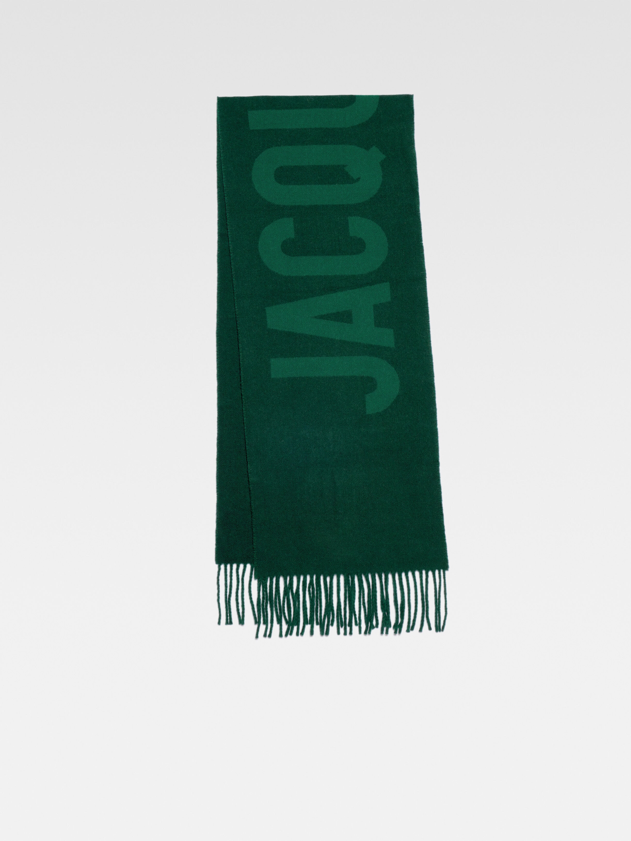 

Шарф с бахромой и логотипом JACQUEMUS The Jacquemus scarf, темно-зеленый