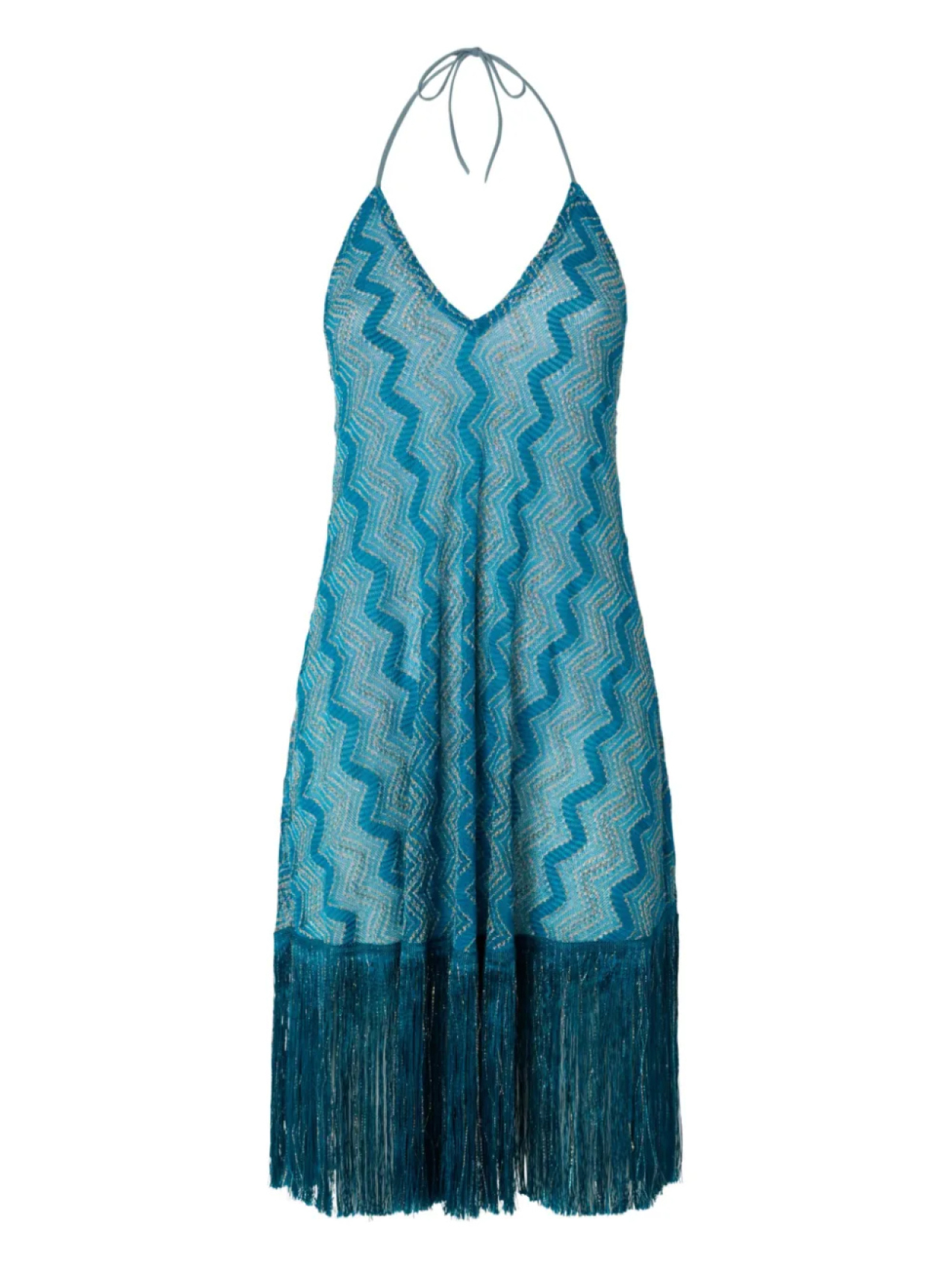 

Платье миди с зигзагообразным узором Missoni, синий