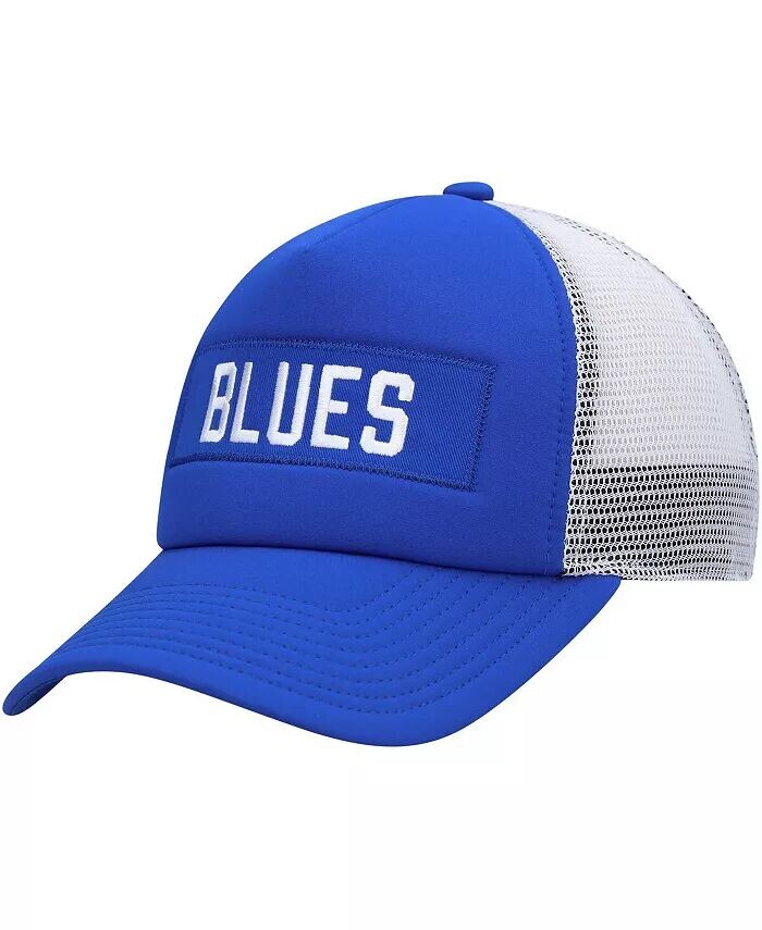 

Мужская сине-белая кепка St. Louis Blues Team Plate Trucker Snapback Adidas