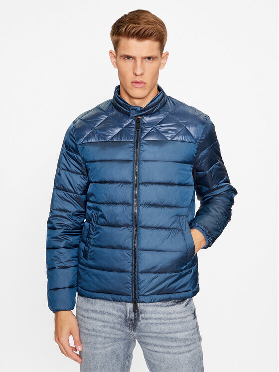 

Пуховик стандартного кроя Guess, синий