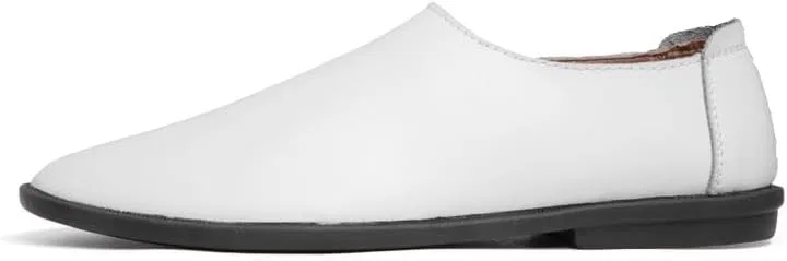 Лоферы мужские из искусственной кожи белые SayfuR — фото 3