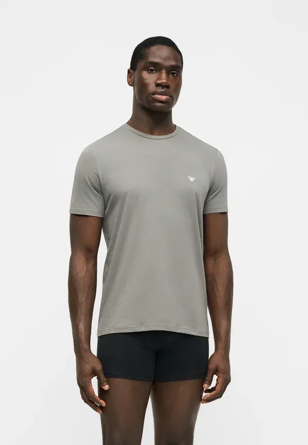 Футболка с круглым вырезом Emporio Armani Megalogo crew neck undershirt, черный