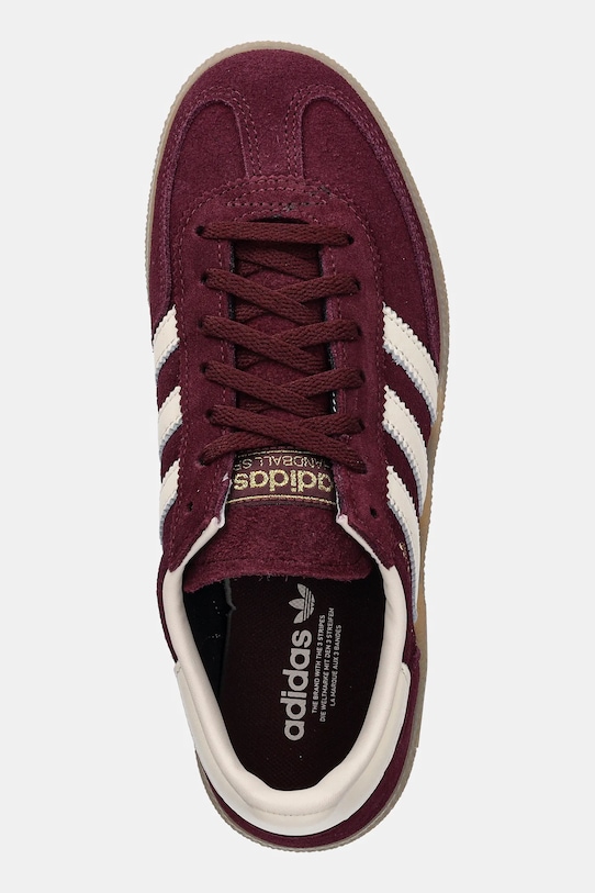 Замшевые кроссовки Handball Spezial Adidas Originals, бордовый — фото 4