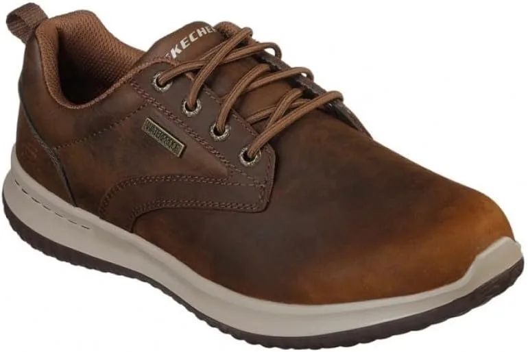 Мужские оксфорды Skechers Delson-Antigo-65693, 39,5 EU, темно-коричневый — фото 3