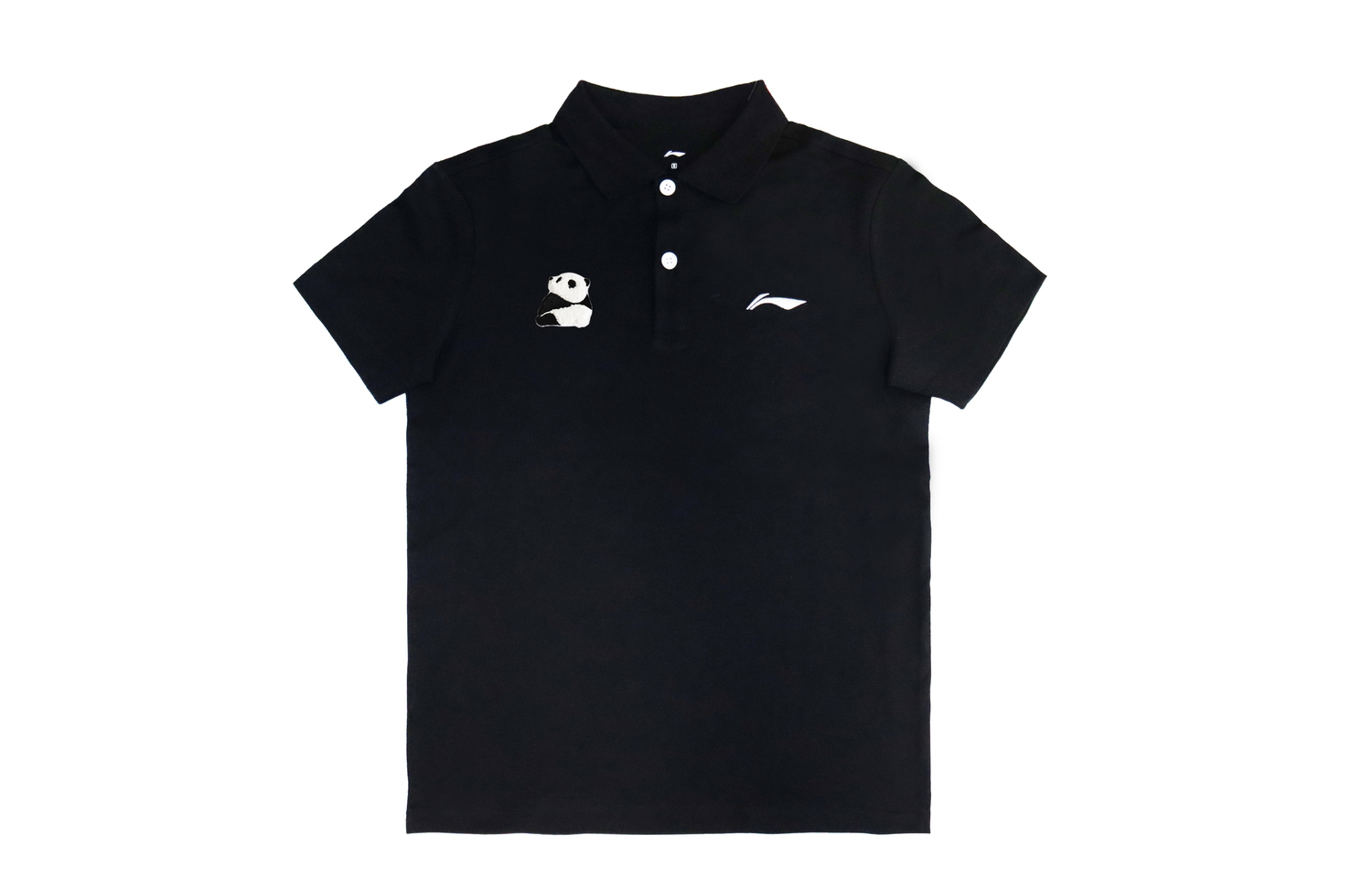 

Футболка поло мужская черная LINING