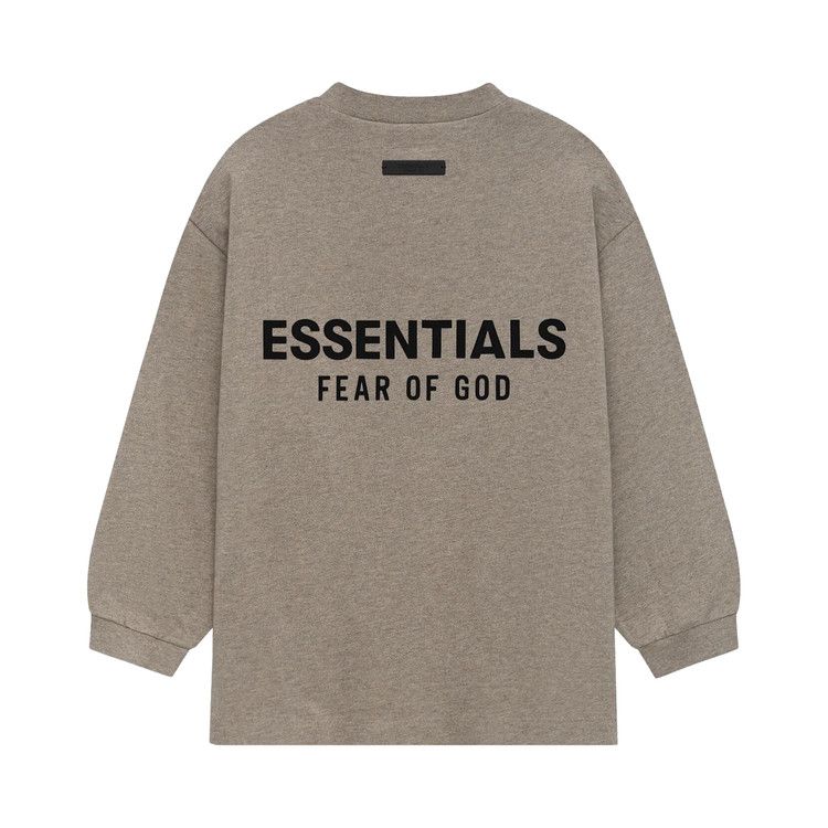 Футболка Fear of God Essentials Kids Jersey Long-Sleeve Tee, Heather Grey — фото 2