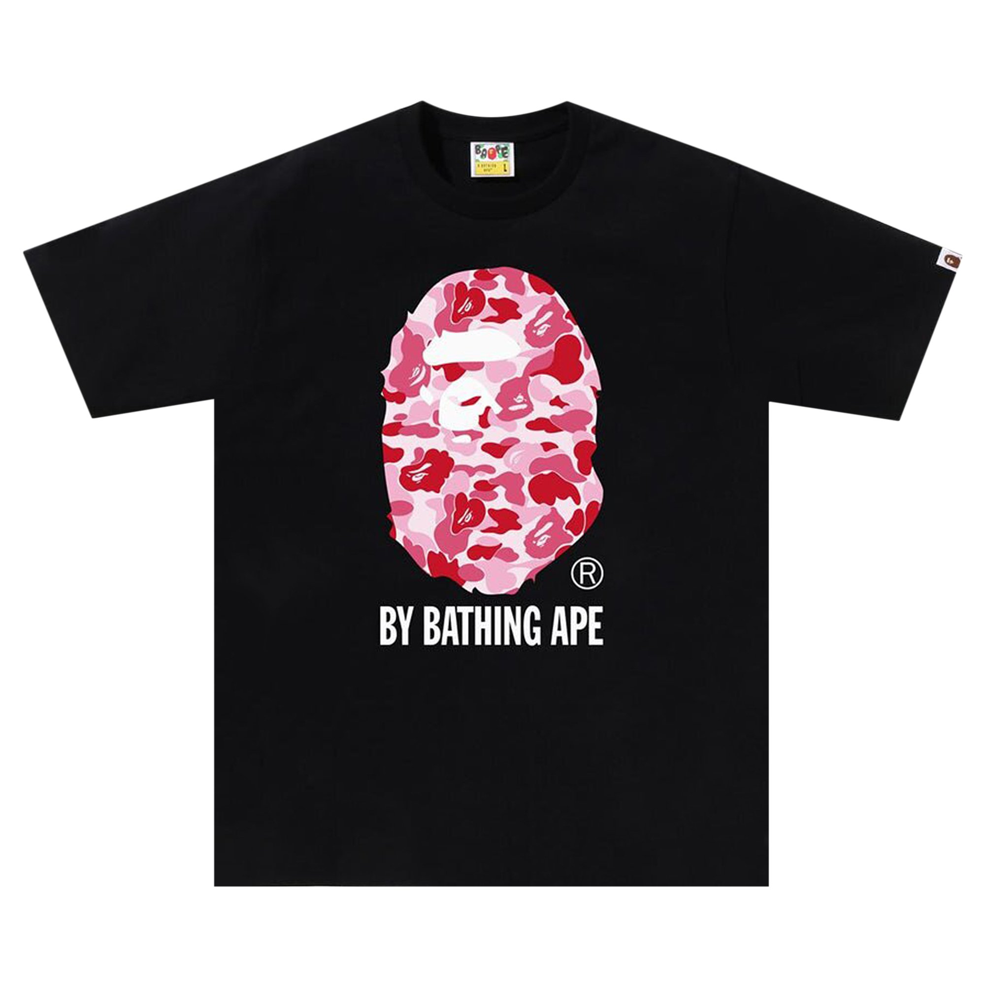 

Футболка BAPE ABC Camo By Bathing Ape, цвет черный/розовый