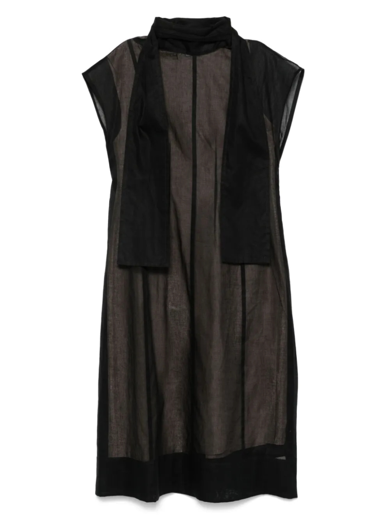 

Платье макси с шарфом Carven, черный