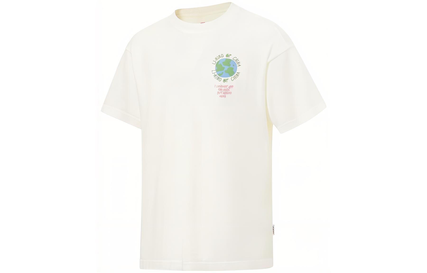 

Футболка унисекс цвета айвори LiNing, слоновая кость, Бежевый, Футболка унисекс цвета айвори LiNing, слоновая кость