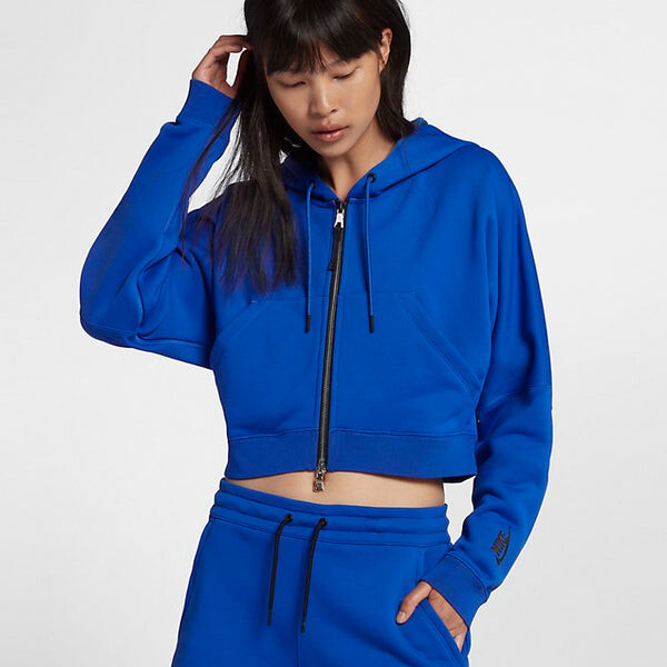 Толстовка (WMNS) Nike NRG FZ Hoodie 'Blue', синий — фото 2