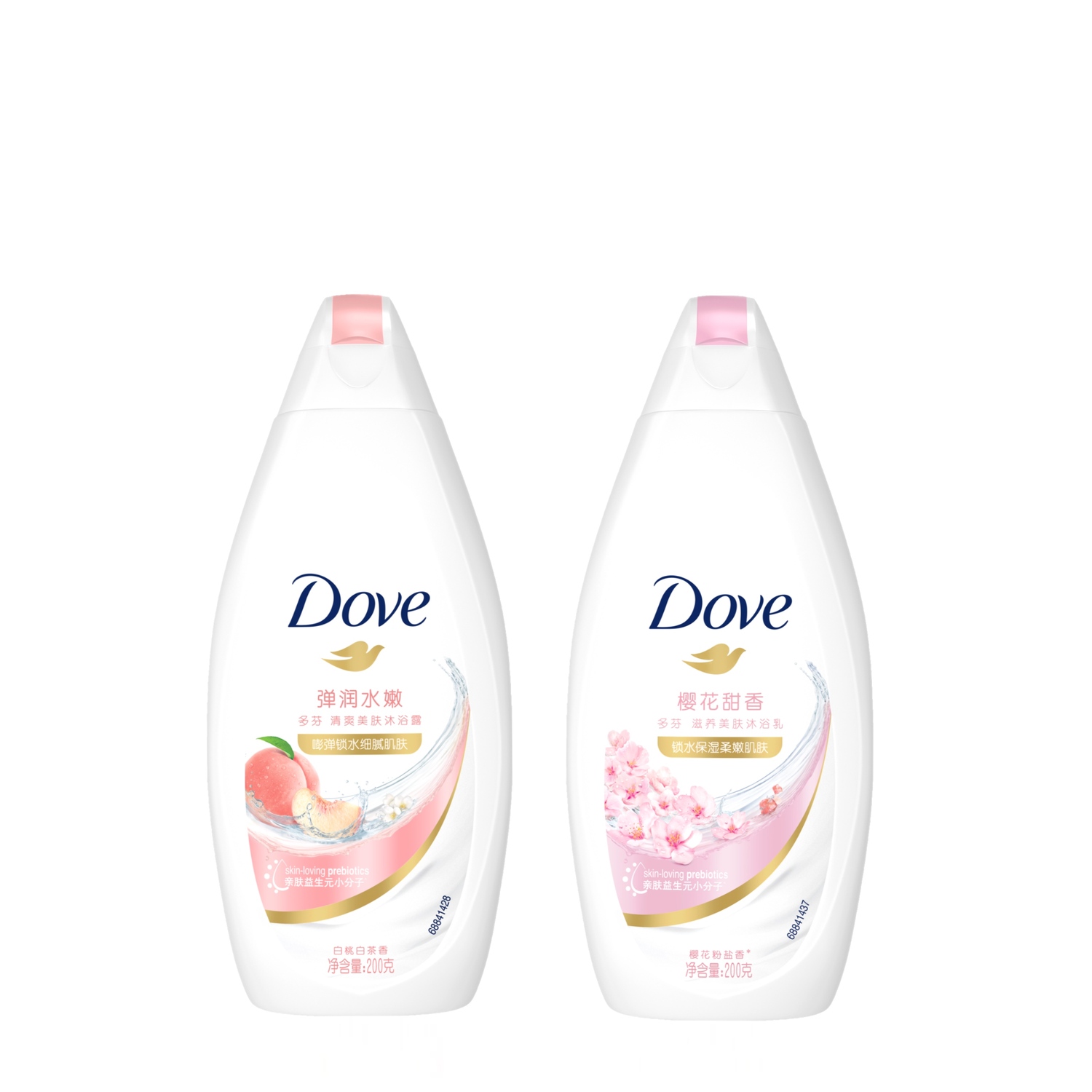 Набор гелей для душа Dove: цветущая вишня + глубокое увлажнение, 200 г + 200 г — фото 3