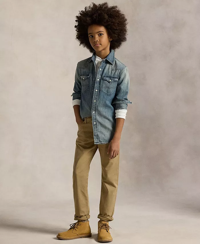 Мальчиковые брюки Sullivan Slim Stretch Sateen для возраста 8-20 лет Polo Ralph Lauren, загар/бежевый — фото 2