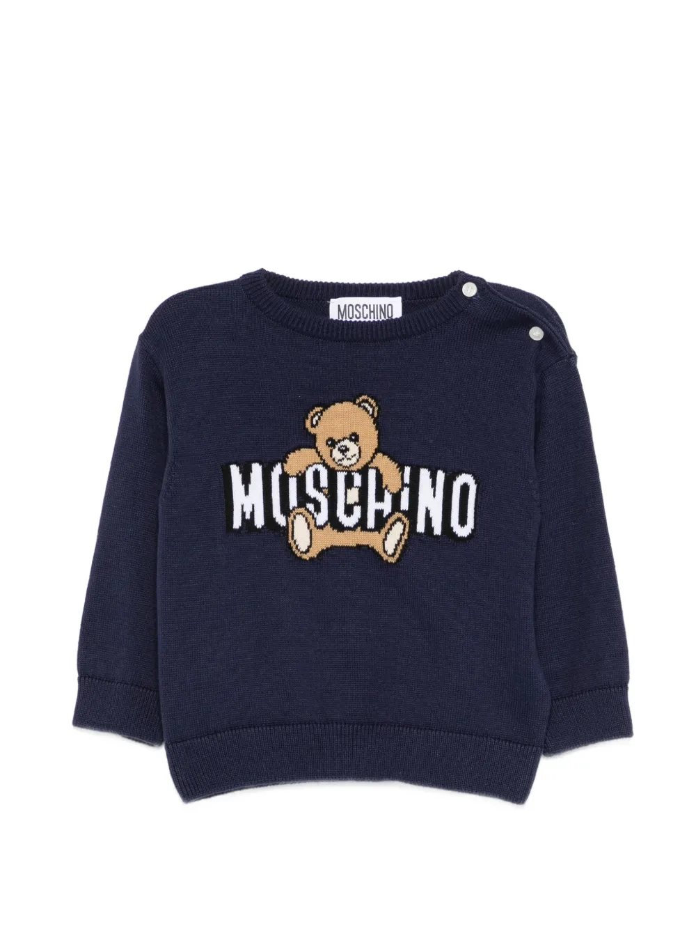

Топ с интарсией "Тедди" Moschino Kids, синий