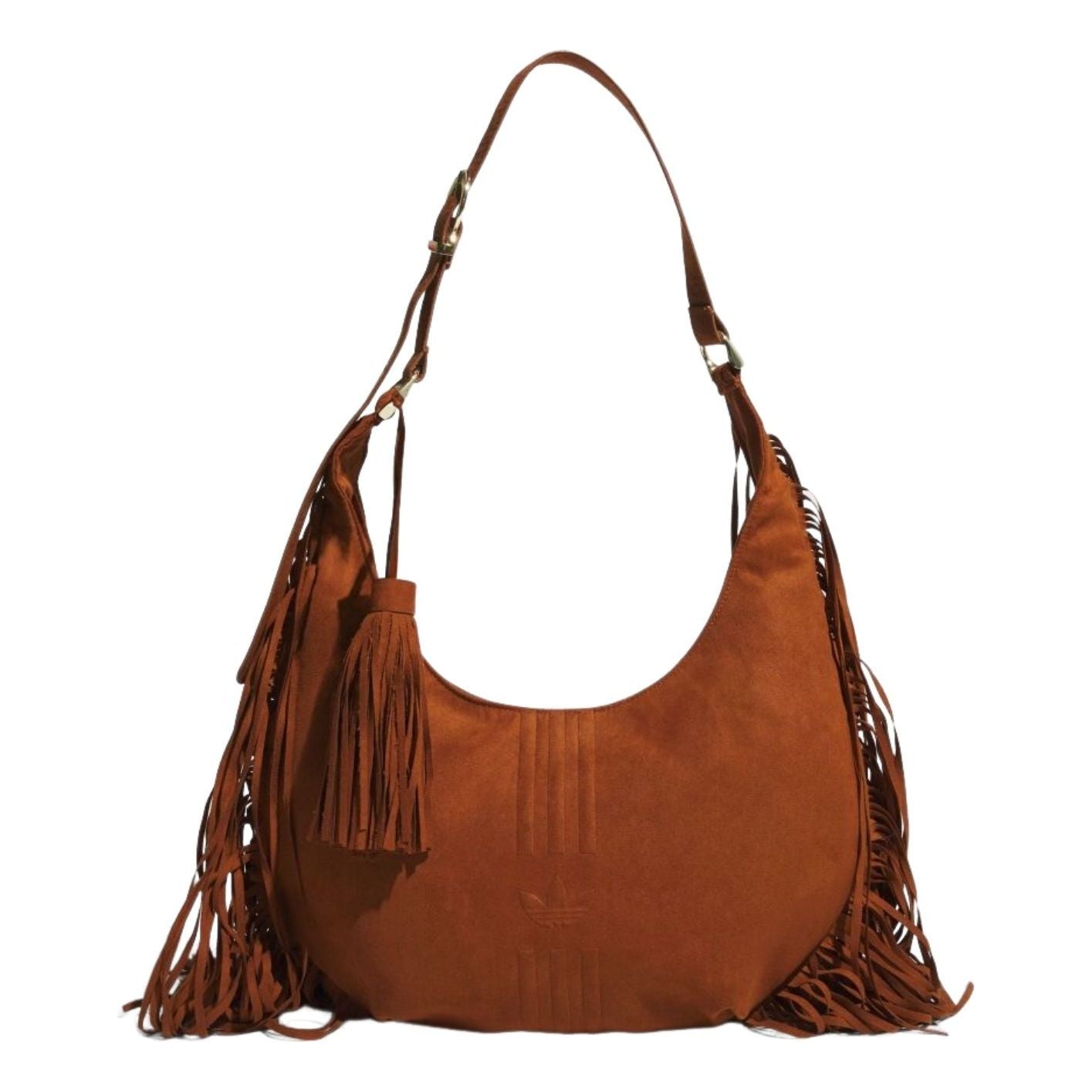 

(WMNS) Сумка Adidas NYR Makerphase из замши с кисточками, цвет «темно-бронзовый»