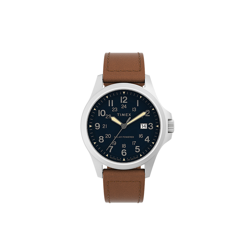 

TIMEX Часы Expedition Series Wrist Watch Quartz Movement Leather Strap 41mm Black Dial Men's Watch, Black