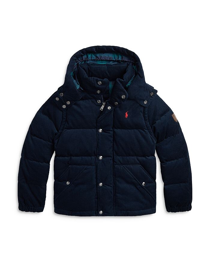

Вельветовый пуховик-трансформер для мальчиков Polo Ralph Lauren — Little Kid, Big Kid, синий