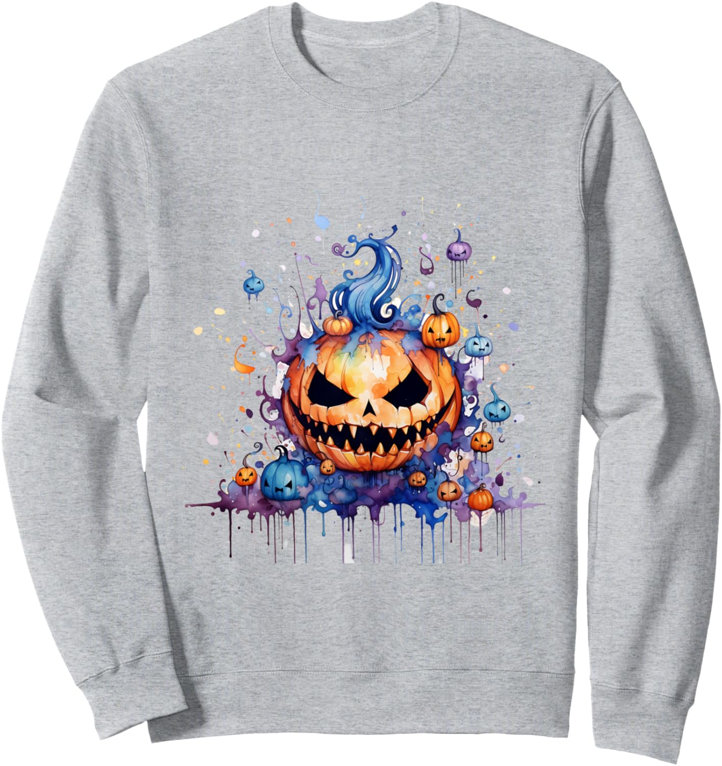 

Толстовка, Страшный и забавный костюм для вечеринки на Хэллоуин с толстовкой, изображающей тыкву и привидение Halloween Kostume, Tshirts Fur Damen Herren Kinder, серый