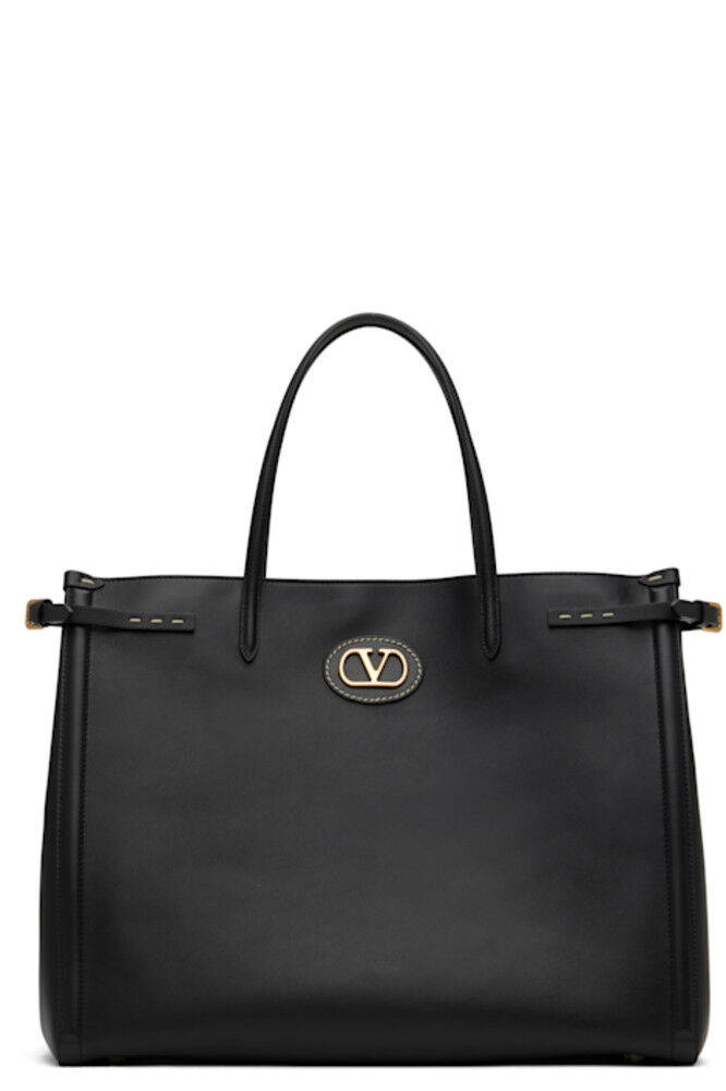 

Черная сумка-тоут Antibes Medium из телячьей кожи Valentino Garavani
