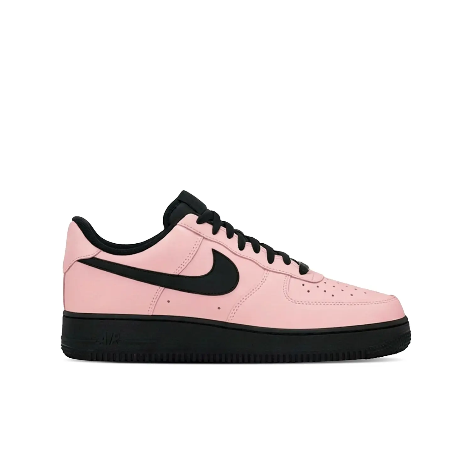 Nike Кроссовки Air Force 1 Abrasion Resistant Height Increasing Low top Skateboard Shoes Unisex Black Pink — фото 4