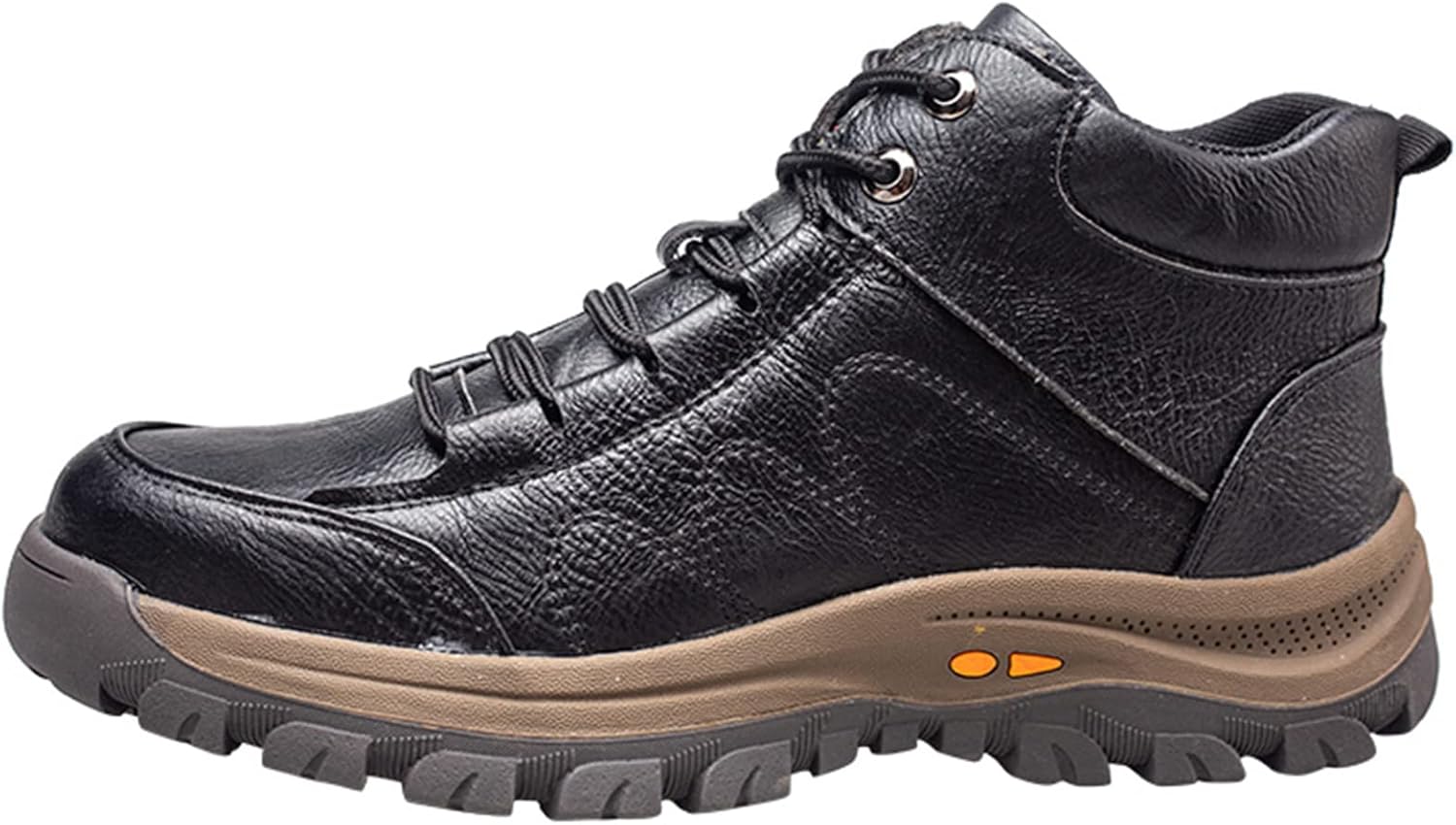 

Мужские защитные ботинки Micoklinlin с стальным носком, водонепроницаемые, из микрофибры и кожи, модные, легкие, промышленные кроссовки, черный