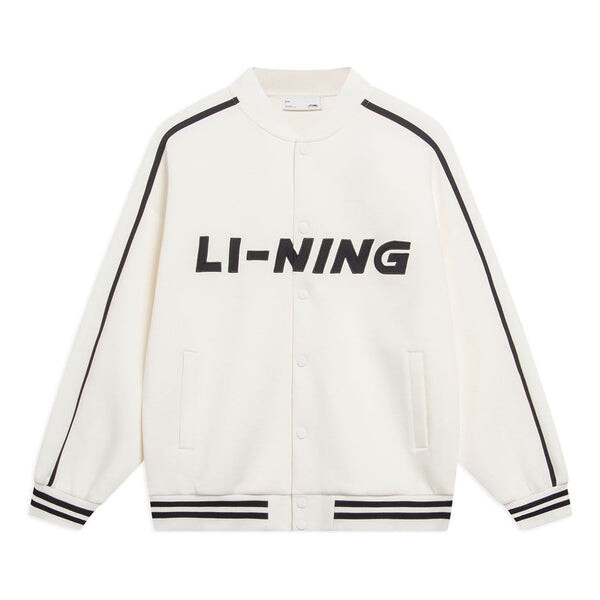 

Куртка бейсбольная куртка с полосатым рисунком Li-Ning, белый