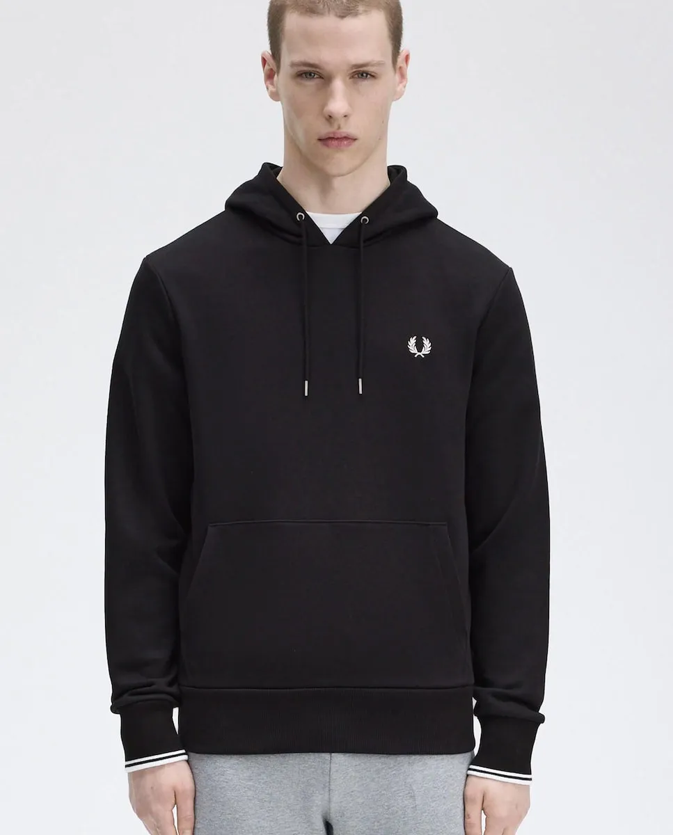 

Мужская толстовка с капюшоном и карманом-кенгуру Fred Perry, черный